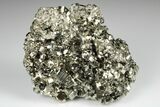 Shimmering Pyrite Crystal Cluster - Peru #190957-1